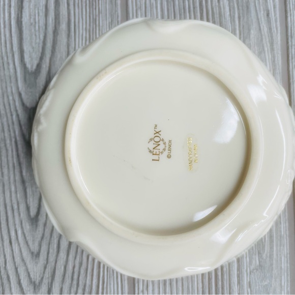 Rare Vintage Lenox Porcelain Elephant Figurines white gold figurine & bowl dish - Picture 9 of 16